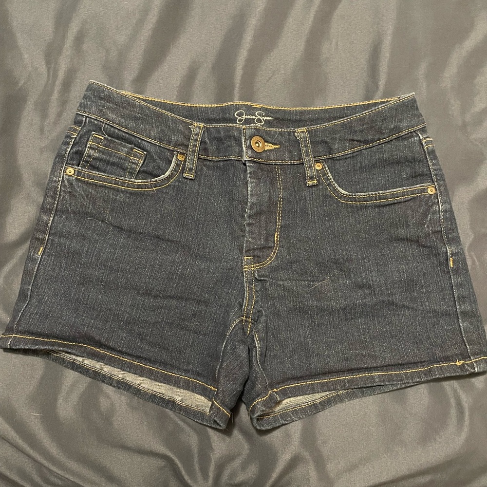 Jessica Simpson 5 Pocket High Rise Rinse Wash Jean Shorts